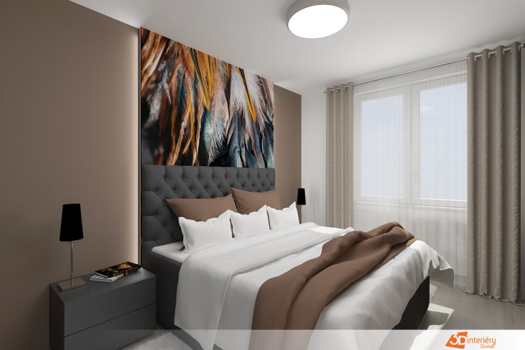 Děčínská ložnice navržená v přírodním stylu