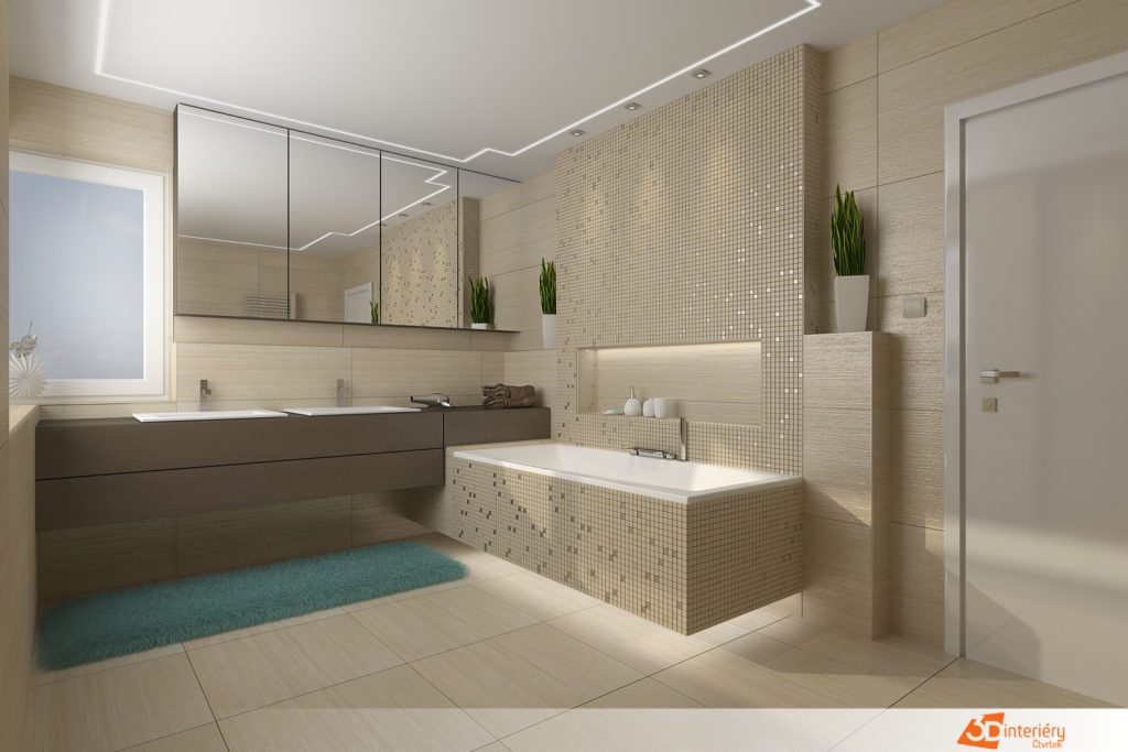 Luxusní koupelna byla přáním zákazníka do rodinného domu v Praze