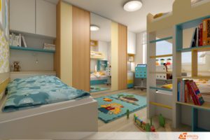 Veselý, barevný dětský pokoj od bytového designéra Pavly Beranové