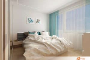 design bytu ložnice