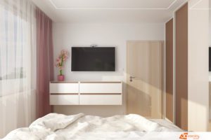 design bytu ložnice